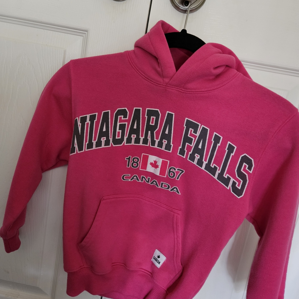 Kids Pink Niagara Falls Canada Hoodie Sweatshirt